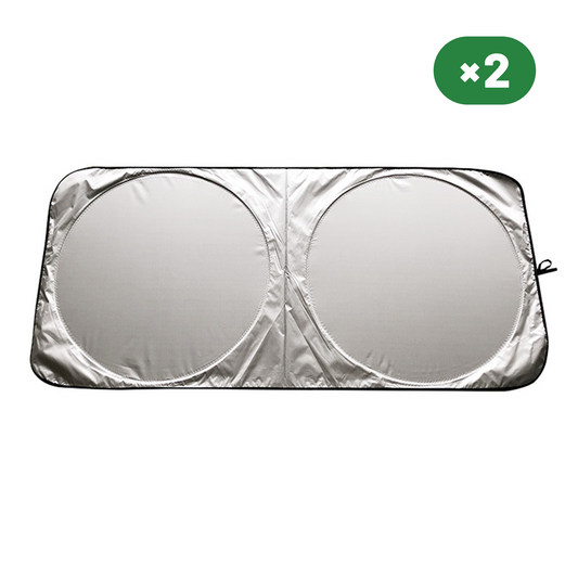 Large Car Windshield Sunshade 160x80cm 2 Units, Black