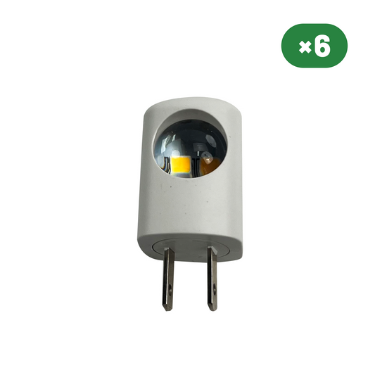 Mini LED Night Light Plug in 6 Units, White
