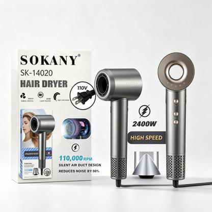 High Speed Silent Hair Dryer, 2400W Powerful Blow Dryer