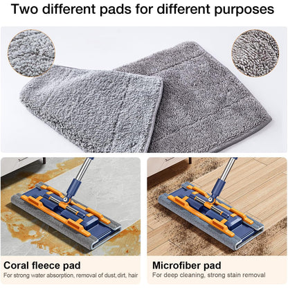 18" Microfiber Flat Mops for Floor Cleaning