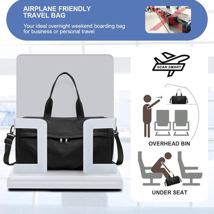 Gym Bag for Women Men with Shoe Compartment