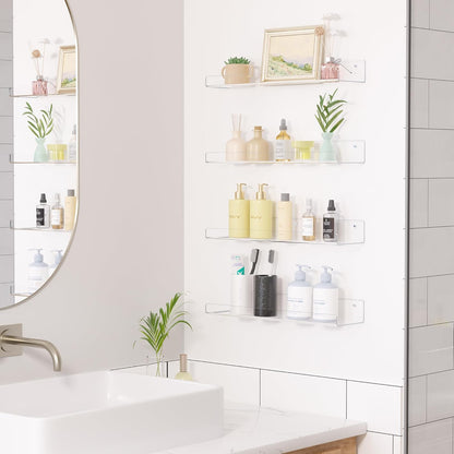 Acrylic Shelves for Wall Storage 4 Units