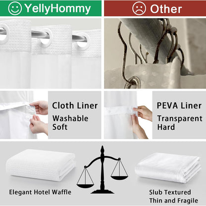 No Hook Shower Curtain with Snap