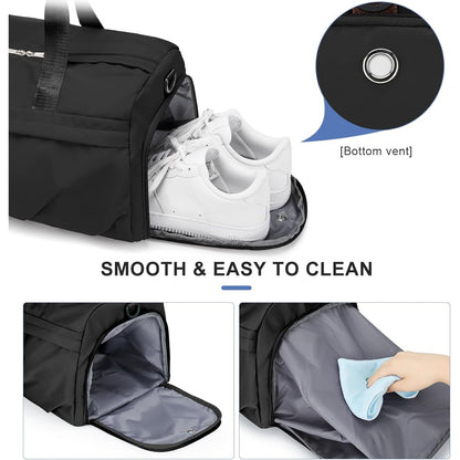 Gym Bag for Women Men with Shoe Compartment