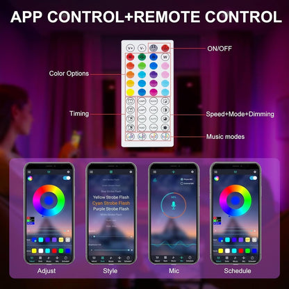 Bluetooth Led Strip Lights 100ft