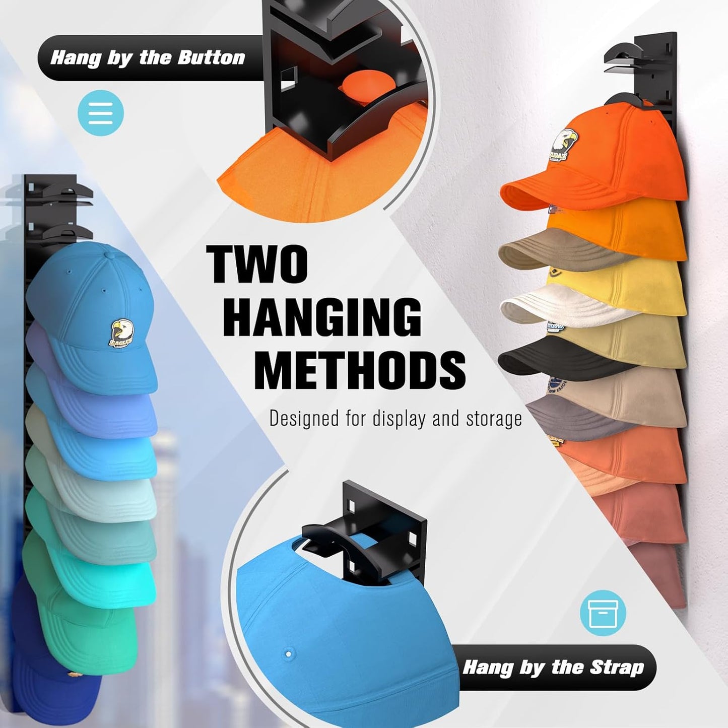 Hat Organizer for Baseball Caps 2 Units