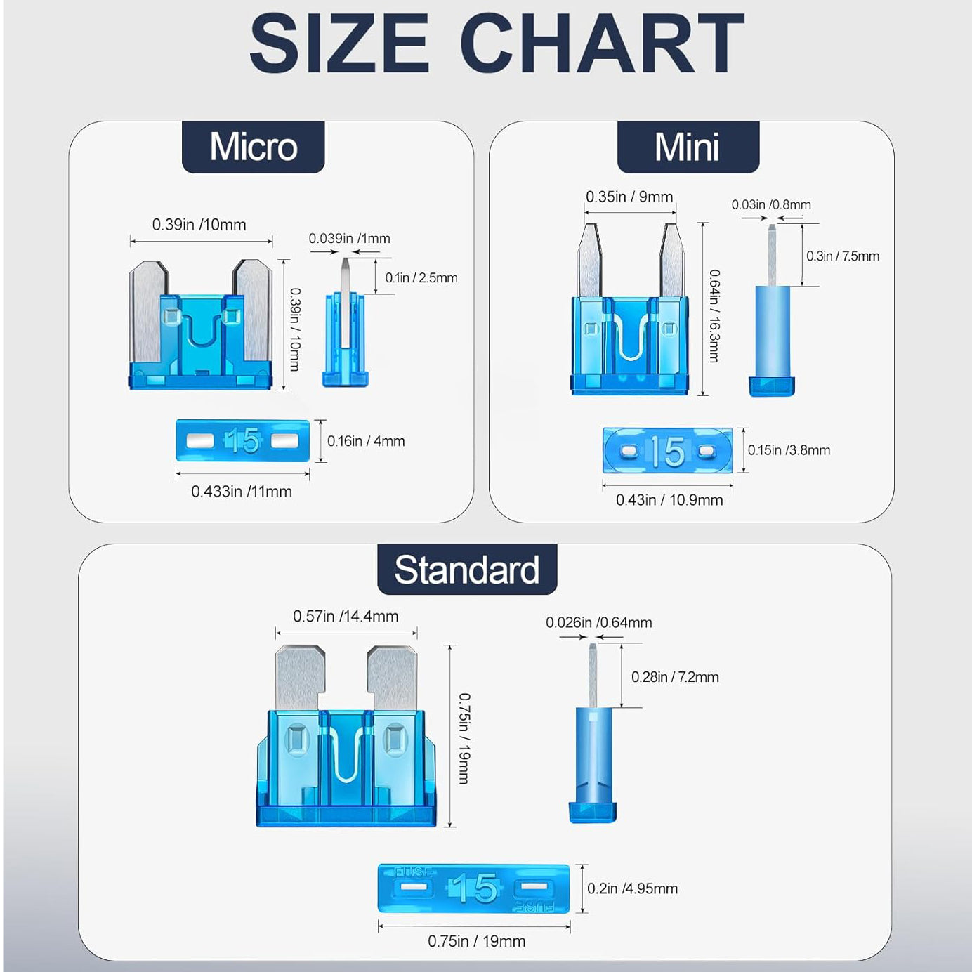 300Pcs Car Fuse Assortment Kit