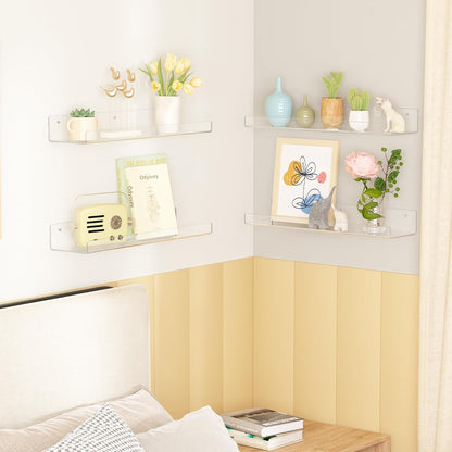 Acrylic Shelves for Wall Storage 4 Units
