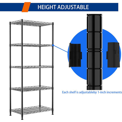 Metal Storage Rack Adjustable Shelves