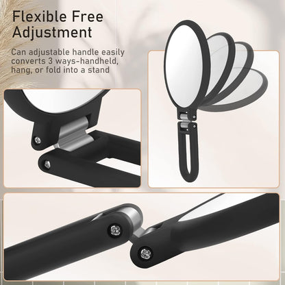 1x/15x Magnifying Handheld Mirror Double Sided