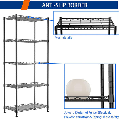 Metal Storage Rack Adjustable Shelves