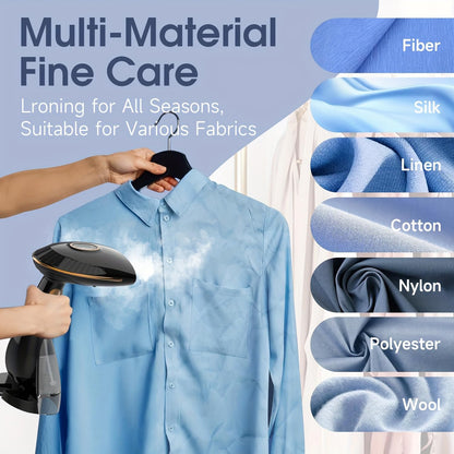 Handheld Steamer for Clothes with 168ml/288ml Adjustable Tanks, Black