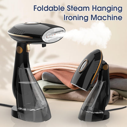 Handheld Steamer for Clothes with 168ml/288ml Adjustable Tanks, Black