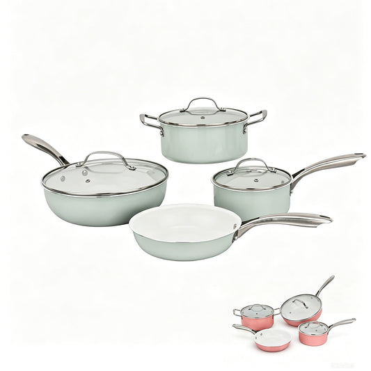 7-piece Ceramic Cookware Sets, Blue