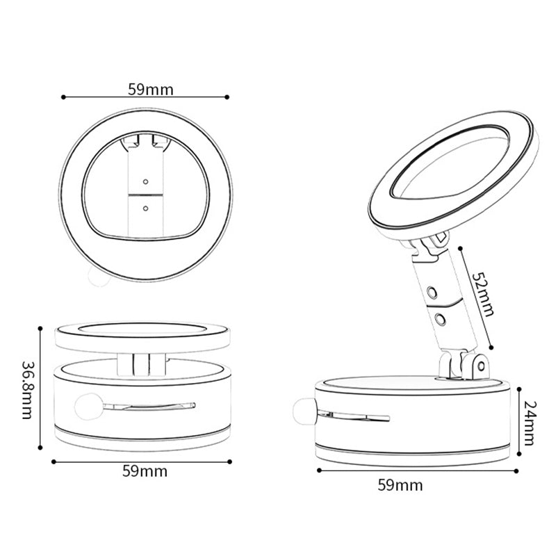Vacuum Suction Cup Magnetic Phone Mount