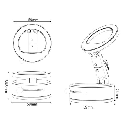 Vacuum Suction Cup Magnetic Phone Mount