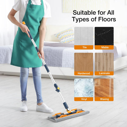 18" Microfiber Flat Mops for Floor Cleaning