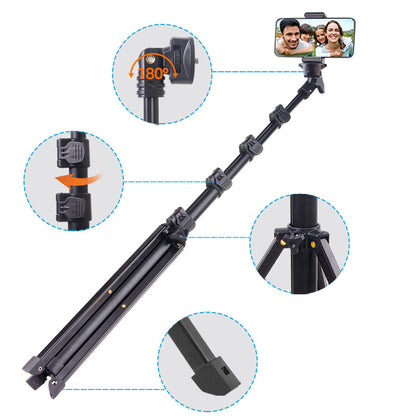 Tall Tripod for Phone with Flexible Gooseneck & Remote 78 Inch