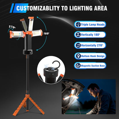 Camping Light with 79" Detachable Tripod