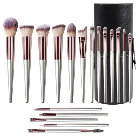 18-Piece Makeup Brush Set with Case
