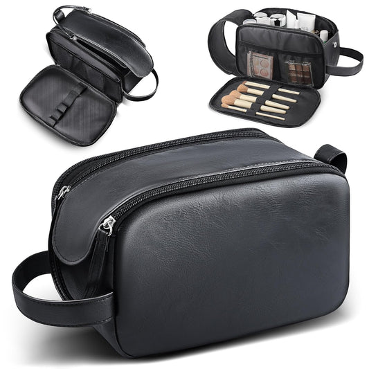 PU Travel Makeup Bag, Black