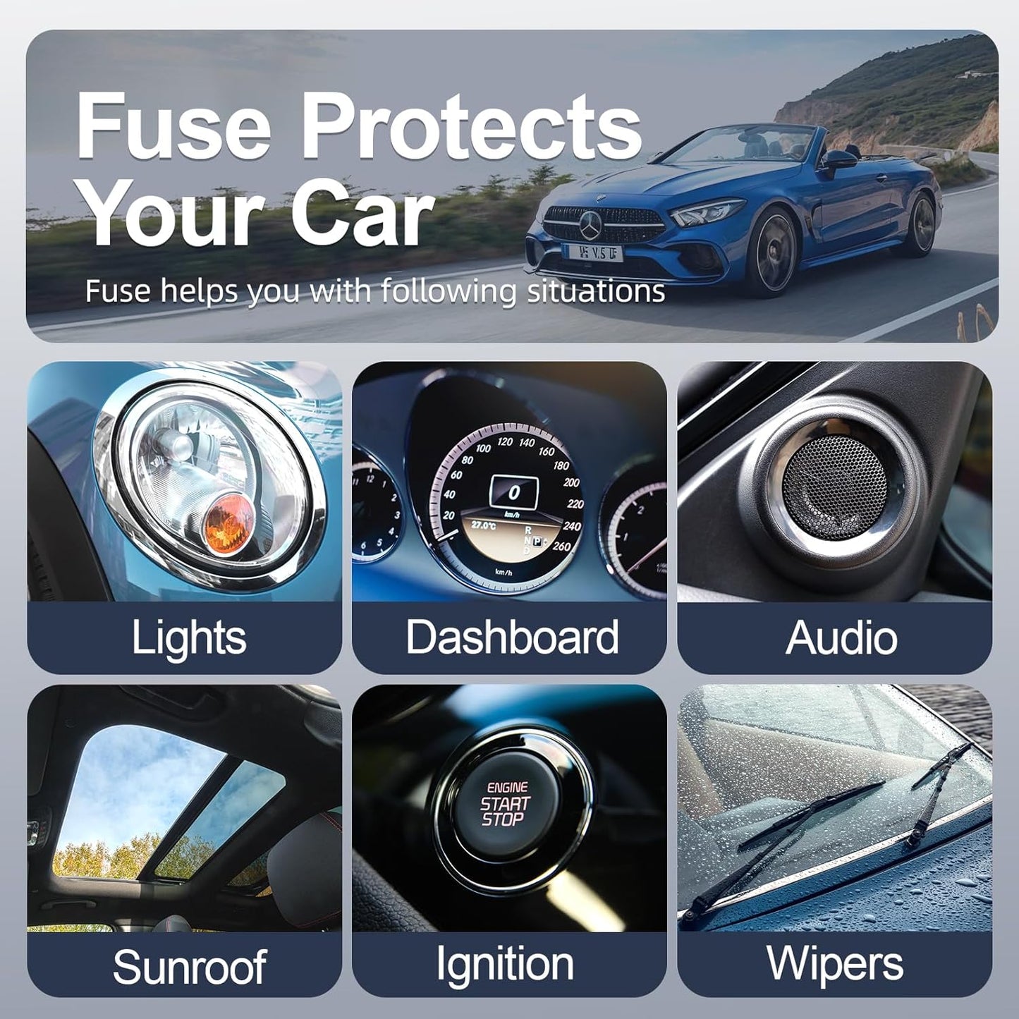 300Pcs Car Fuse Assortment Kit