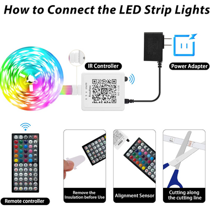Bluetooth Led Strip Lights 100ft