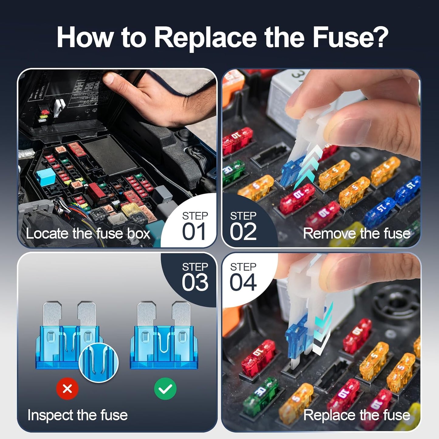 300Pcs Car Fuse Assortment Kit