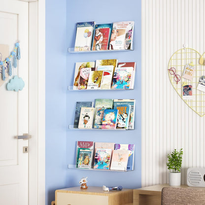 Acrylic Shelves for Wall Storage 4 Units