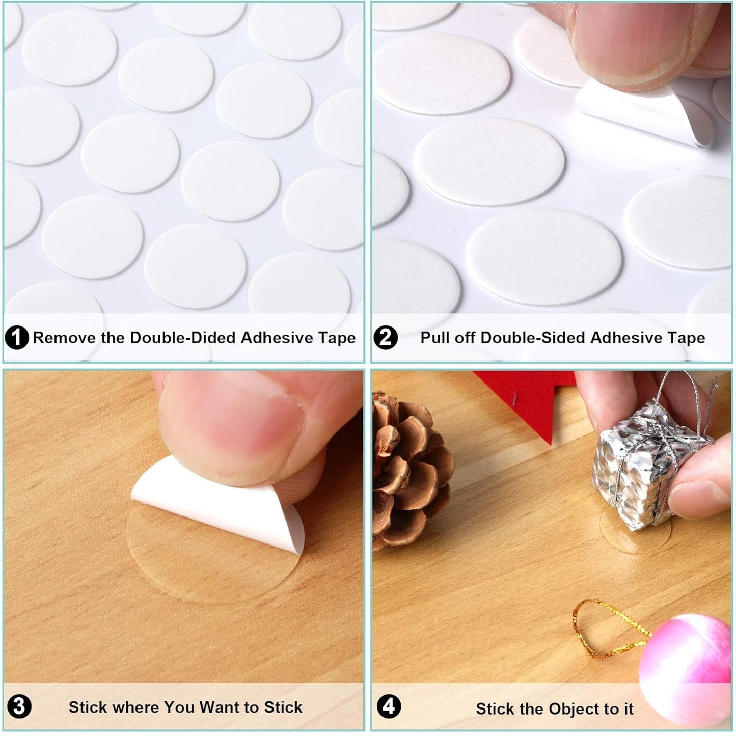 400 Pieces Double Sided Adhesive Dots 20mm*1.0mm