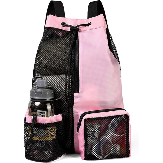 Mesh Backpack Swimming Drawstring Bag