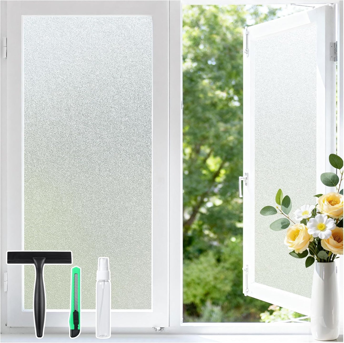 Window Privacy Film Decorative Window Sticker 17.5 x 78.7 inches