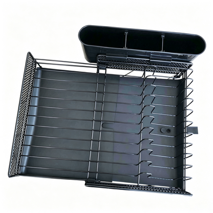 Expandable Stainless Steel Dish Drainer Anti-Rust Dish Rack , Black