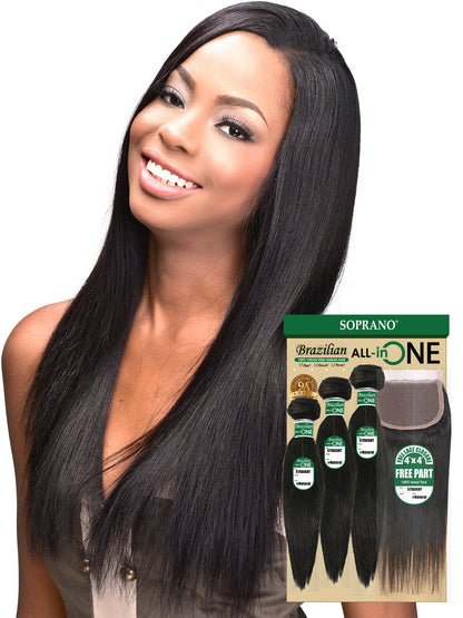 SOPRANO HH Brazilian 4X4 ALL in ONE “STRAIGHT” NATURAL 10"12"14"