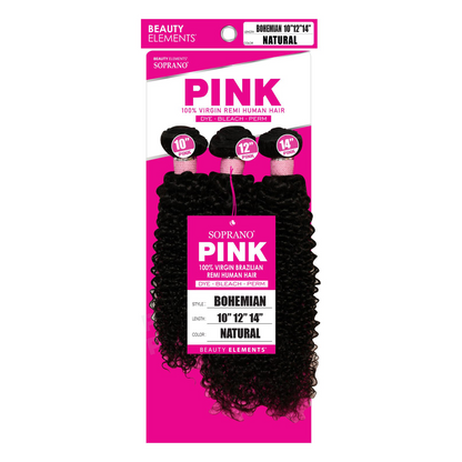 SOPRANO HH VIRGIN PINK "BOHEMIAN" (3PCS) NATURAL