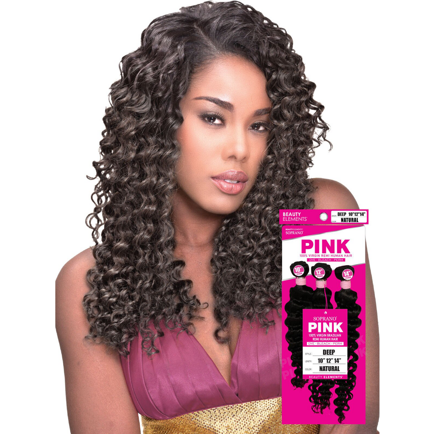 SOPRANO HH VIRGIN PINK "DEEP" (3PCS) NATURAL