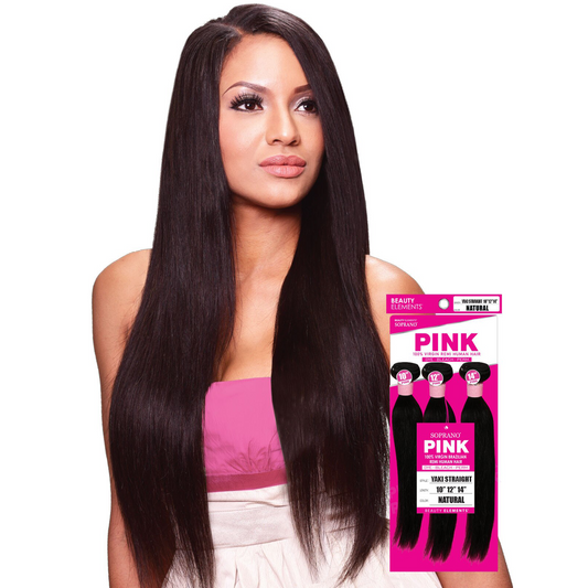 SOPRANO HH VIRGIN PINK "YAKI STRAIGHT" (3PCS) NATURAL