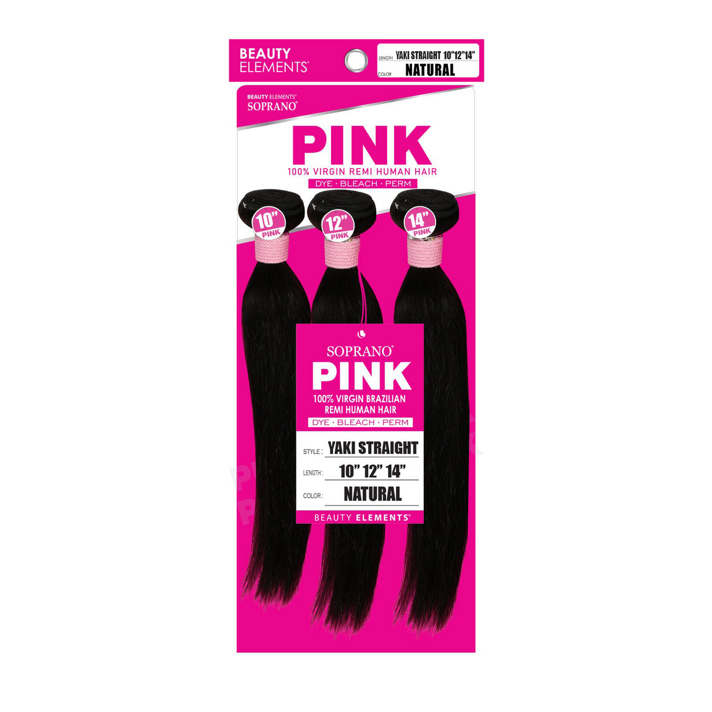 SOPRANO HH VIRGIN PINK "YAKI STRAIGHT" (3PCS) NATURAL
