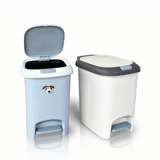 15L Cute Dog Pattern Square Pedal Trash Can, Hands-Free Sealed Garbage Bin for Home Bathroom Kitchen