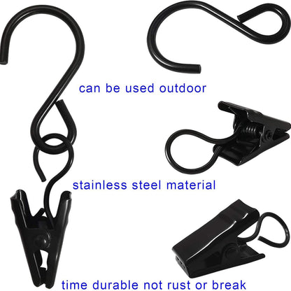Stainless Steel S Hooks Curtain Clips 50 Units