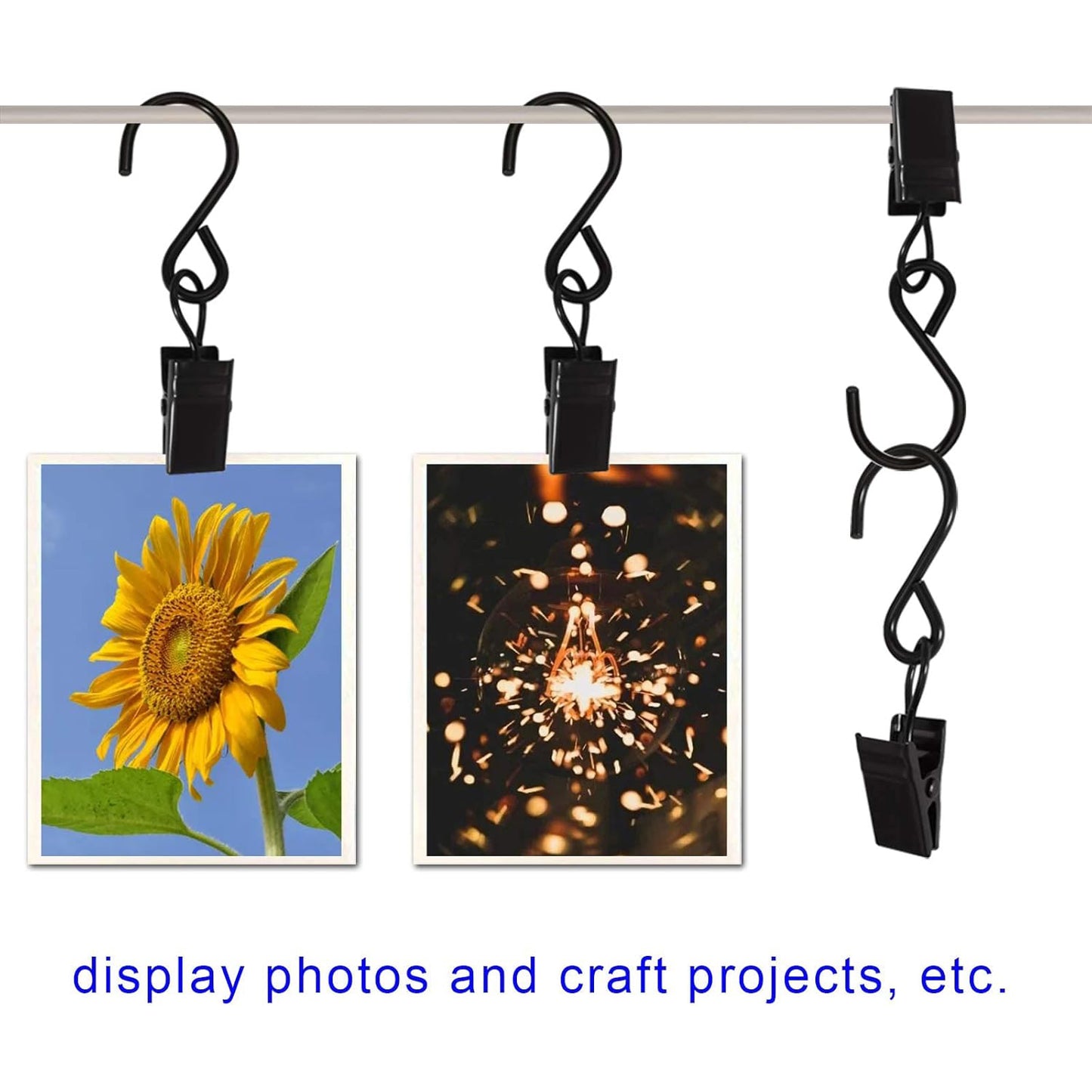 Stainless Steel S Hooks Curtain Clips 50 Units