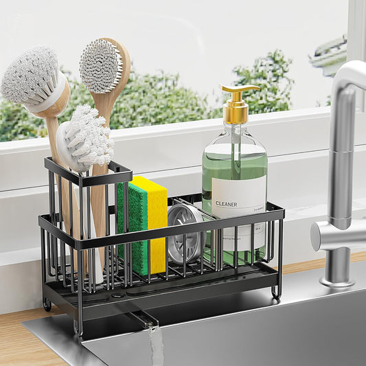 Sponge Holder for Kitchen Sink, Black