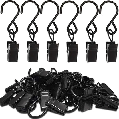 Stainless Steel S Hooks Curtain Clips 50 Units
