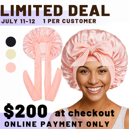 1 Piece, Satin Bonnet for Sleeping, Large Sleep Cap with Elastic Tie Band for Curly Hair
