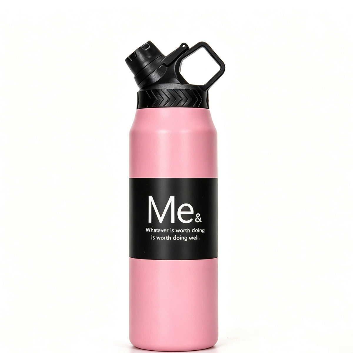 950ml 304 Stainless Steel Insulated Water Bottle, Flip Top Sports Tumbler with Portable Carry Handle