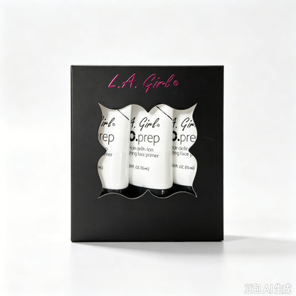 L.A. Girl PRO.Prep HD Face Primer Set, Pack of 3, GFP949N Clear Smoothing Makeup Base Primer