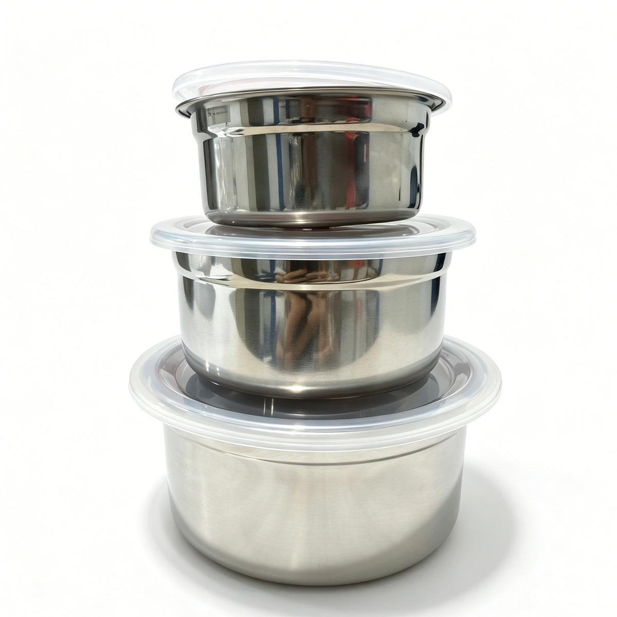 3Pcs Stainless Steel Airtight Food Storage Bowls