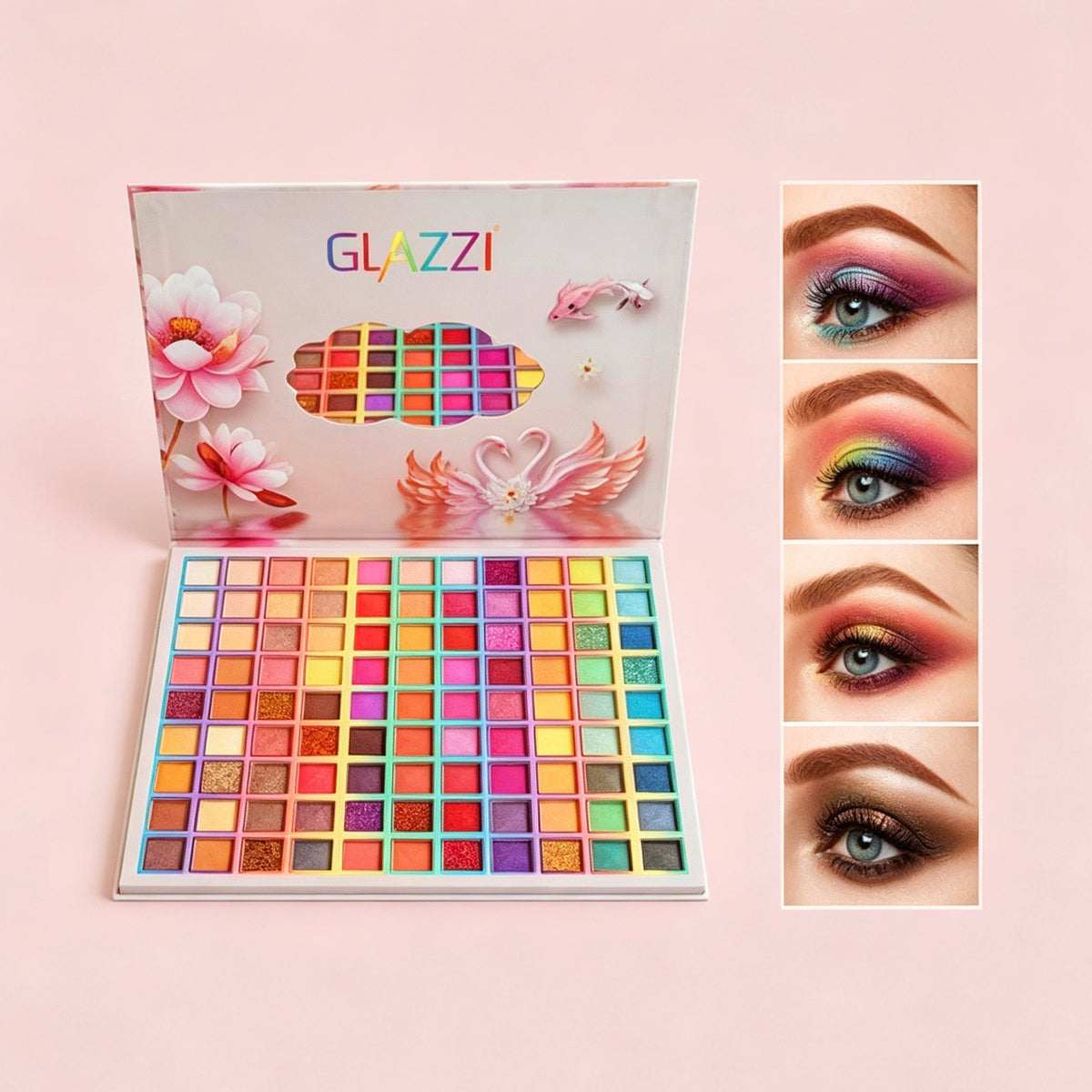 99 Shades Matte Shimmer Glitter Eyeshadow Palette, High Pigment Makeup Palette