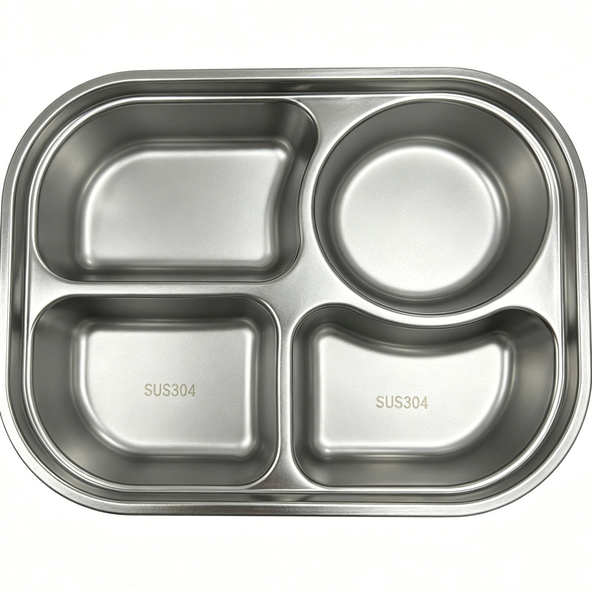 304 Food Grade Stainless Steel Compartment Lunch Box, Leak Proof Square Buckle Bento Box with Steam Vent, Keep Warm Portable Food Container for Office School
