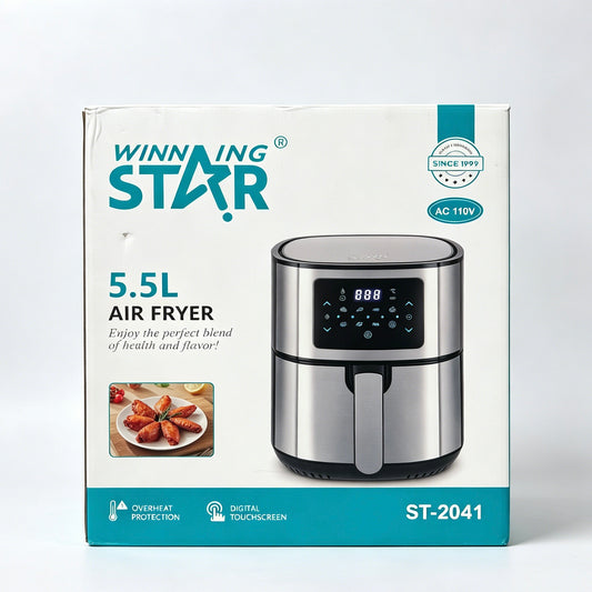 1400W 5.5L(5.81Qt) Electric Fryer Digital Touch Oilless Cooker Time Control Hot Air Fryers Oven